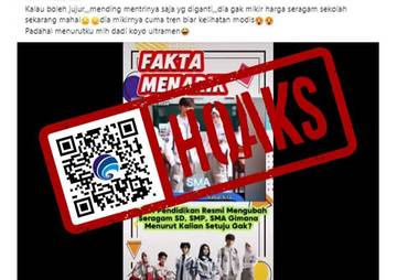 Hoaks Mendikbudristek Ganti Seragam Sekolah setelah Lebaran 2024