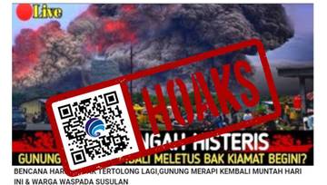 Hoaks Video Erupsi Gunung Merapi pada 18 April