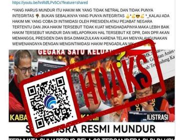 Hoaks Saldi Isra Resmi Mundur dari Hakim MK