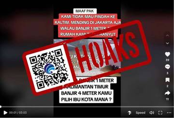 Hoaks  Banjir Sungai Mahakam Berdampak Ke IKN