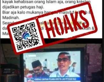 Hoaks Pegawai Non-Muslim Jadi Petugas Haji Makkah-Madinah
