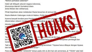 Hoaks Imbauan Aksi Balas Dendam Begal di Sumut