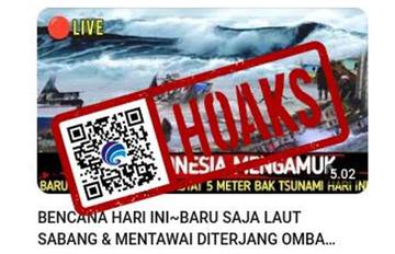 Hoaks Laut Sabang-Mentawai Diterjang Ombak Setinggi 4,5 Meter