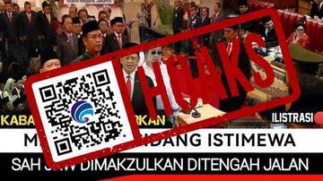 Hoaks MPR Gelar Sidang Istimewa Terkait Presiden Jokowi
