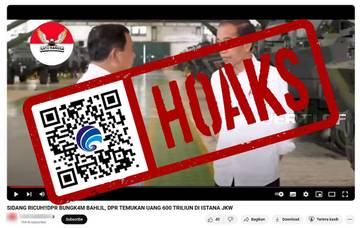 Hoaks DPR Temukan Rp600 Triliun di Istana Presiden 