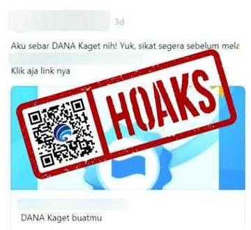 Hoaks Tautan DANA Kaget Memberikan Uang