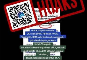 Hoaks Indonesia Berikan Upeti Ratusan Miliar kepada Tiongkok
