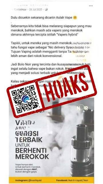 Hoaks Vape Solusi Terbaik Berhenti Merokok