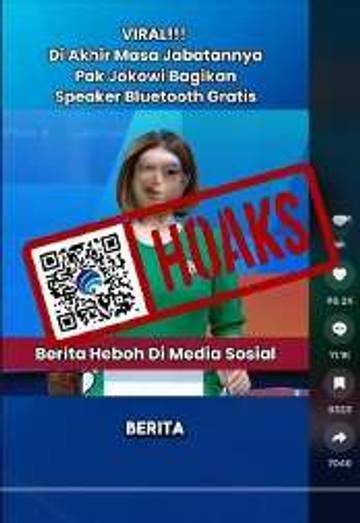 Hoaks Presiden Jokowi Akan Bagikan Speaker Bluetooth Gratis