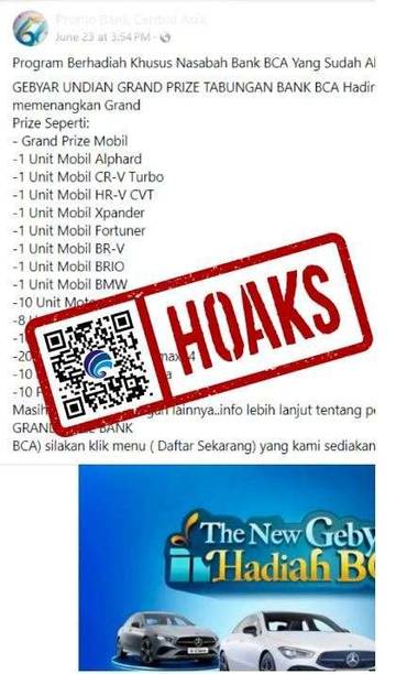Formulir Pendaftaran Gebyar Undian BCA Hoaks