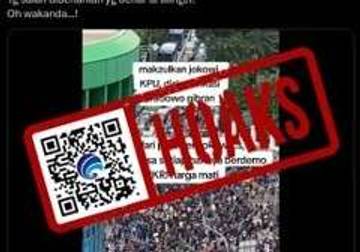 Hoaks Video Demo Pemakzulan Jokowi Diskualifikasi Prabowo – Gibran