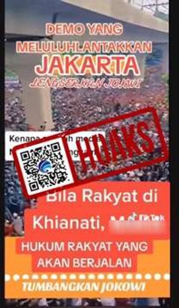 Aksi Demo Lengserkan Presiden Jokowi Dipastikan Hoaks