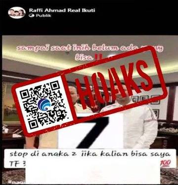 Hoaks Raffi Ahmad Bagikan Uang Rp35 Juta