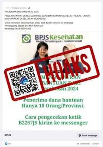 Hoaks BPJS Kesehatan Salurkan Dana Rp25 Triliun