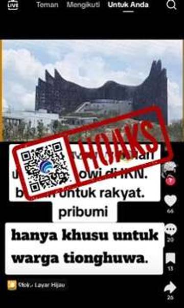 Hoaks Pembangunan IKN untuk Warga Tionghoa