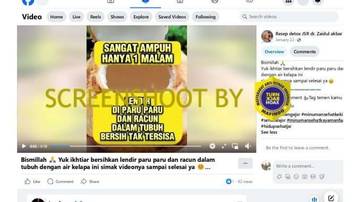 Hoaks Air Kelapa Dapat Membersihkan Paru-Paru