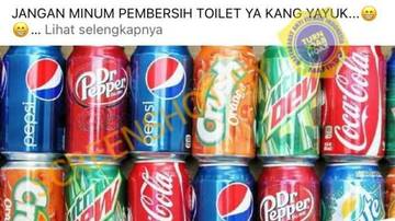 Hoaks Minuman Coca-Cola sebagai Larutan Pembersih