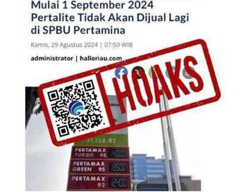 Hoaks BBM Pertalite Tak Dijual di SPBU 