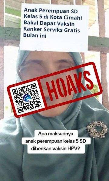 Hoaks Pemberian Vaksin HPV untuk Legalkan Seks Bebas