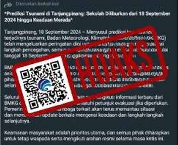 Hoaks Peringatan Tsunami di Batam dan Tanjungpinang