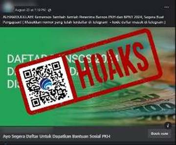 Hoaks Daftar Penerima Bansos PKH Lewat Telegram