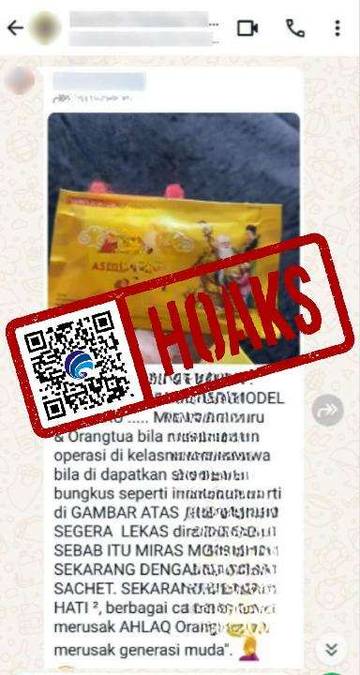 Hoaks Minuman Keras Orang Tua Kemasan Sachet 