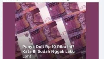 Hoaks Uang Rp10 Ribu Emisi 2005 Tidak Berlaku