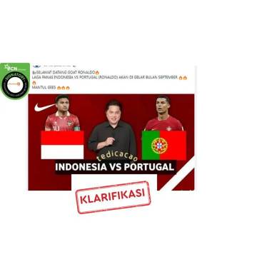 Hoaks PSSI Undang Timnas Portugal untuk Lawan Indonesia