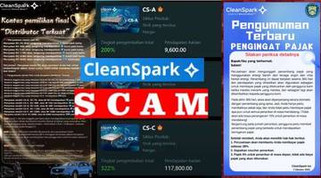 Hoaks Pengumuman Pengingat Pajak Aplikasi Investasi CleanSpark