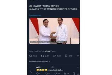 Hoaks Presiden Jokowi Batalkan Keppres IKN