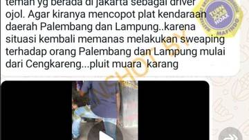 Hoaks Pesan Berantai Video Bentrokan Kelompok Ambon di Jakarta
