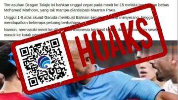 Hoaks Laga Ulang Bahrain vs Indonesia pada 17 Oktober