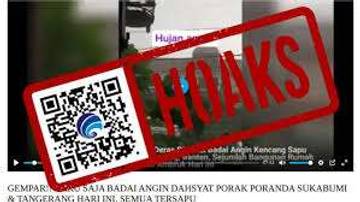 Hoaks Badai Angin Dahsyat Kota Sukabumi dan Tangerang 