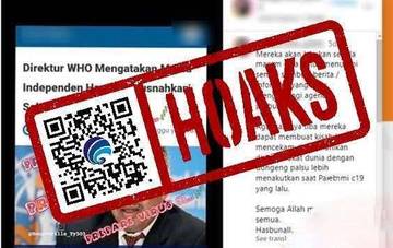 Hoaks Direktur WHO Media Independen Harus Dimusnahkan 