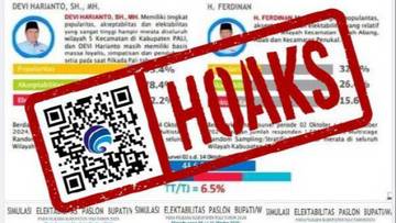 Hoaks Indikator Rilis Survei Elektabilitas Pilkada Kabupaten Pali