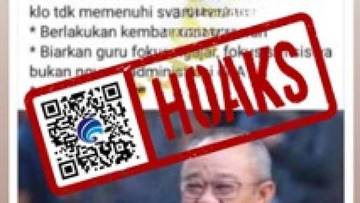 Hoaks Peraturan Baru NEM Dijadikan Syarat Masuk Sekolah