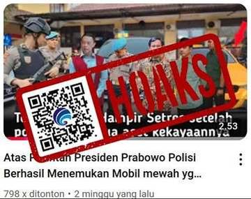 Hoaks Polisi Temukan Mobil Mewah Tom Lembong