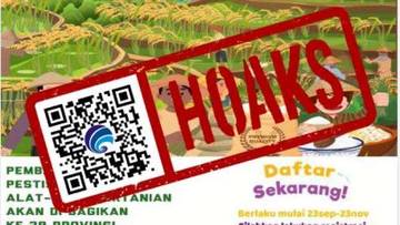 Hoaks Tautan Pendaftaran Bantuan Pestisida dan Alat Pertanian Gratis