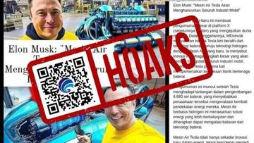 Hoaks Mobil Tesla Jadi Kendaraan Berbahan Bakar Air