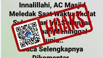 Hoaks AC Masjid Meledak dan Tewaskan 20 Orang