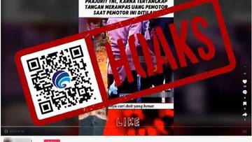 Hoaks TNI Amankan Polisi Perampas Uang Pengendara Motor
