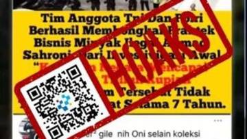 Hoaks, TNI-Polri Bongkar Bisnis Minyak Ilegal Sahroni