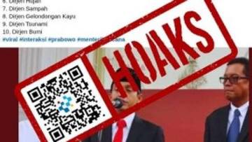 Hoaks Pelantikan Raja Juli sebagai Menteri Bencana
