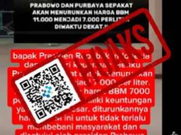 Hoaks Menkeu Purbaya Sepakat Turunkan Harga BBM