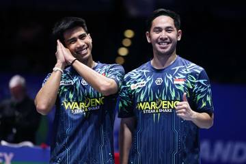 Reza/Sabar Tundukkan Ganda Malaysia dengan Skor Akhir 21–17