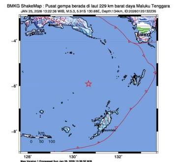 Gempa Bumi Guncang Laut Banda Minggu Siang