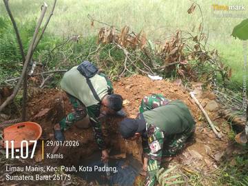 TNI Percepat Pembangunan Sumur Bor, Pastikan Air Bersih di Sumbar 