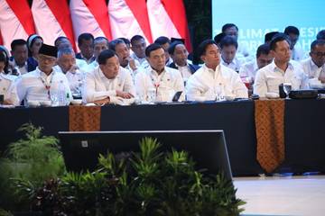Menhan Sjafrie Menghadiri Rakornas 2026