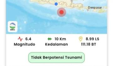 BMKG: Gempa Pesisir Selatan Jawa Tak Berpotensi Tsunami