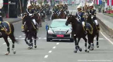 Pasukan Berkuda Kawal PM Australia ke Istana Merdeka